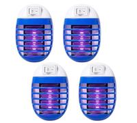 4PCS Appareil anti moustique Destructeur de Mouches Moustique Attrape Mouche pour intérieur Electrique UV Tue Mouche Moustique