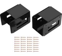 4pcs Block Rack -support acier pré-percé support de bois de chauffage réglable pour l'intérieur en plein air