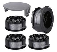 4Pcs Bobine Fil pour BOSCH UniversalGrassCut Coupe Bordure 18 18-26 18-260 F016800570 avec Couverture,6m de fil de 1,6mm de diamètre