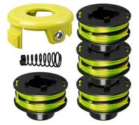 4pcs bobines de fil - pour Ryobi RLT3025F/S, RLT3525S - 1,2 mm x 10 m - avec couvercle et ressort - pour tonte efficace et durable