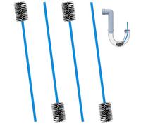 4pcs Brosse Vidange Flexible Siphon Condensat, 40cm Nylon Brosse Vidange Flexible Siphon Condensat avec Tête Brosse Douce Nettoie Facilement Saleté Garde Les Siphons