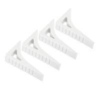 4pcs Butée de porte - En caoutchouc Petite cale robuste - Portes fenêtres et murs - Blanc