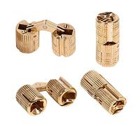 4pcs Charnières Cylindriques Charnière Invisible Laiton Tonneau Charniere pour DIY Boîte À Bijoux Main Artisanat (10mm)