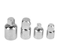 4Pcs Chrome Vanadium Adaptateur Pans et Réducteur Set - 1/4", 3/8", 1/2 liquet Adaptateur Socket Extentsion pour Douilles et Embouts (Silver)