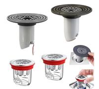 4Pcs Clapet Anti Odeur Douche FORMVERSITY, Bouchon Anti Odeur Douche Anti-Refoulement de Drain de Plancher de Douche, Siphon de Sol de Salle de Bain Convient Aux Tuyaux d'Évacuation de 38 mm à 10 mm