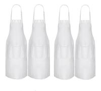 4PCS de Tablier de cuisine et toque,Tablier de cuisine réglable pour hommes femmes, imperméable aux graisses avec 3 poches, lavable en machine,de couleur résistante Tablier cuisine cuisson BBQ