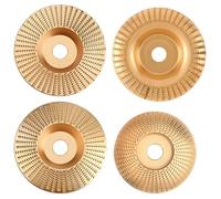 4Pcs Disque Bois Meuleuse, Disque Abrasif en Bois, Disques de Meulage du bois en Carbure de Tungstène pour Façonner, Meuler et Cou