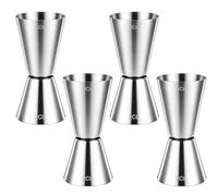 4PCS Doseur Cocktail Double Cocktail Jigger En Acier Inoxydable 20/40ML, Verre Doseur Cocktail Pour Bar Et Maison, Doseur Alcool Inox, Jigger Professionnel Pour Whisky, Gin Et Rhum