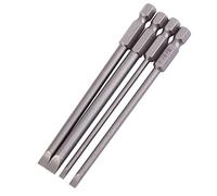 4Pcs Embout de Tournevis à Tête Plate en Alliage d'acier Magnétique 1/4 "100mm