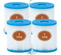 4Pcs Filtre pour Bestway 58093 Cartouches Type I,Cartouche Filtre Piscine Type I pour Bestway Pompe de Piscine,Filtre Piscine Type 1