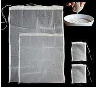4PCS Grand Filtre Nylon Alimentaire 60x45cm Sac Filtrant Alimentaire Nylon Sac Passoire Fromage pour Laver du Riz Brun Quinoa Passoire Alimentaire Fromage Vin Laits de Noix Jus Réutilisable