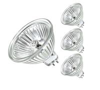 4PCS GU5.3 Ampoules halogènes 230V 50W MR16 Lampe Halogène Projecteur Spot | MR16 Ampoule Halogène GU5.3 2 Broches Blanc Chaud 2700K Couvercle en Verre pour Plafonnier