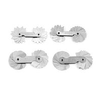 4PCS Jauges de Rayon Professionnelle en Acier Inoxydable R0.3-1.5/ R1-6.5/ R7-14.5/ R15-25 pour Surfaces Convexes/Concaves, Outil de Mesure de Précision pour Usinage, Mécanique & Fabrication d'Outils