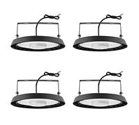 (4pcs) Jefedana UFO High Bay Lumiere 200W, LED High Bay Light Blanc Froid 6000K, Ultra-Mince IP65 Étanche UFO Projecteur LED 20000LM Spot Eclairage de Plafond, pour Entrepôt, Usine