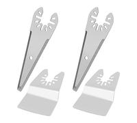 4pcs Lames de Grattoir Oscillantes Multi-outils et Spatule Incurvée Compatible avec Bosch Compatible avec Chicago Grattoir à Trois Côtés en Acier Inoxydable