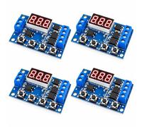 4PCS Module De Relais Minuterie DC 5 V à 36 V avec Affichage LED, Module Temporisé Double MOS 15A 400W, Delay Timer Réglable pour Moteur, LED, Pompe, Électrovanne et Projets DIY