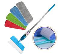 4pcs Mop Remplacement,Housse de Nettoyage de Rechange Mop,pour Microfibre de Balai Bona les Serpillères Spray,42 * 14cm Label