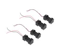 4Pcs Noir 2-Couches 4 x 1,5 V AAA Batterie Boite Support Case W Fils de Connexion