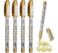 4Pcs Or Et Argent Stylos Marqueurs Métalliques,Pe Ents Feutres Marqueurs Métallisés Métalliques Brillants Pour Scrapbooking[MM235]