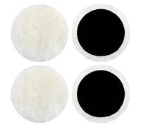 4PCS Pad Polissage Laine D’agneau 125 mm, Disque Polissage Pour Travaux De Finition Automobile Et Bricolage Pad Polissage Pour Surfaces Métal Bois Marbre Disque Polissage Usage Régulier