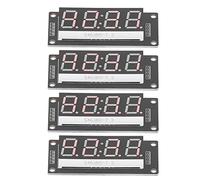 4Pcs Panneau d'affichage LED à 4 chiffres, Module d'horloge 7 segments, carte PCB 5V pour afficheur numérique à LED (Rouge MRA041D)
