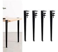 4pcs pieds de serrage de table en métal, pieds de table basse réglables, pied de table de salle à manger en forme de F, pieds de support d'établi en fer, pieds de barre de bricolage, conception s