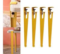 4pcs pieds de serrage de table en métal, pieds de table basse réglables, pied de table de salle à manger en forme de F, pieds de support d'établi en fer, pieds de barre de bricolage, pas de conce