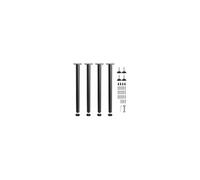 4PCS Pieds de Table Bureau Meuble en Acier Massif Réglables 711,2 mm Noir