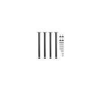4PCS Pieds de Table Bureau Meuble en Acier Massif Réglables 762 mm Noir