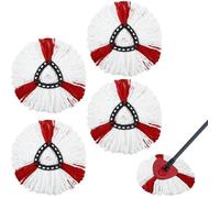 4Pcs Recharge Serpillere pour Têtes de Balai Compatible avec Vileda Turbo EasyWring and Clean - Remplacement Serpillière Seule