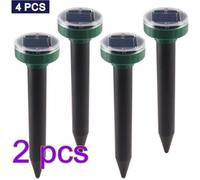 4pcs répulsif de souris à énergie solaire ultrasonique jardin extérieur taupe Rat rongeur