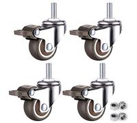 4pcs Roulettes Mini Meubles Pivotantes à Vis pour Chariot