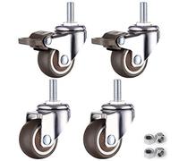 4pcs Roulettes Mini Meubles Pivotantes à Vis pour Chariot
