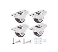 4pcs Roulettes Pivotantes Pour Meubles avec Vis, Roulettes pour Meubles, roulettes en caoutchouc 25 mm pour meubles