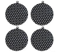 4Pcs Round Silicone Induction Hob Protector Mat 22cm(Round 22cm) | Prevents scratches from pots, silicone barrier, keeps hob pristine, 4-pack value set
