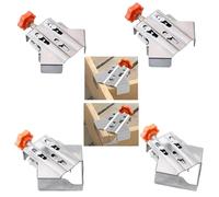 4Pcs Serre Joint Angle - Pince à Angle Droit Réglable à 90 Degrés en Acier Inoxydable,Fixateur d'angle droit avec mâchoire pivotante réglable pour le travail du bois,outils en bois pour charpentier