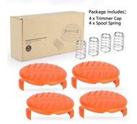4PCS Spool Caps + 4PCS Springs Pièces de rechange Accessoires compatibles avec les coupe-bordures BLACK + DECKER RC-100-P