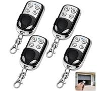 4PCS Télécommande Portail Universelle 433,92MHz Code Fixe 4 Boutons | Bip Garage Sans Fil avec 4 Boutons Programmables, Copie Code Fixe pour Portail Automatique et Systèmes Compatibles