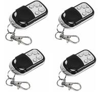 4Pcs Télécommande universelle pour Porte de Garage/Portail Alarme 433 Mhz Argent