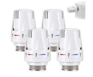 4PCS Tête Radiateur Thermostatique M30 x 1,5 Valves,Régulateur de chauffage | Tête thermostatique de chauffage Tête de rechange pour la maison et le bureau