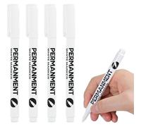 4pièces Marqueurs Permanents, Encre Indélébile Sur Tous Supports-Très Couvrante Et Résistante, Marqueur Feutre Indelebile Noir, Marker Permanent Pointe Fine