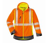 4PROTECT Warn-WettersVeste softshell Houston Orange vif/Jaune vif L