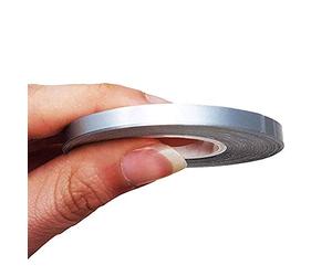 4R Quattroerre.it 10465 Trim Stripes Bandes Adhésives pour Voitures, Argent, 5 mm x 10 MT