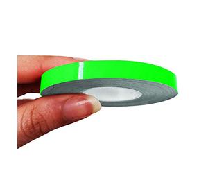 4R Quattroerre.it 10491 Trim Stripes Bandes Adhésives pour Voitures, Vert Fluorescent, 7 mm x 10 MT