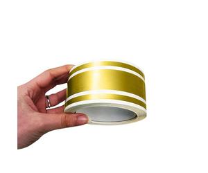 4R Quattroerre.it 10530 Trim Stripes Bandes Adhésives Triples pour Voitures, Or, 3F 50 mm x 10 MT, Gold