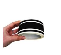 4R Quattroerre.it 10534 Trim Stripes Bandes Adhésives Triples pour Voitures, Noir, 3F 50 mm x 10 MT