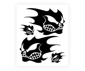 4R Quattroerre.it 15780 Autocollants prefustellati supersagomati pour Voiture diavolik, Noir, 10 x 12 cm