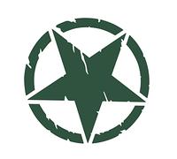 4R Quattroerre.it 17095 Autocollant Army Star pour Jeep Renegade, Diamètre 20 cm, Vert Militaire, 2 Pièces