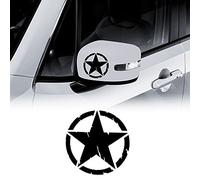 4R Quattroerre.it 17116 Autocollant Army Star pour Jeep Renegade, Diamètre 9 cm, Noir Mat, 2 Pièces