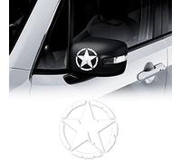 4R Quattroerre.it 17118 Autocollant Army Star pour Jeep Renegade, Diamètre 9 cm, Blanc, 2 Pièces